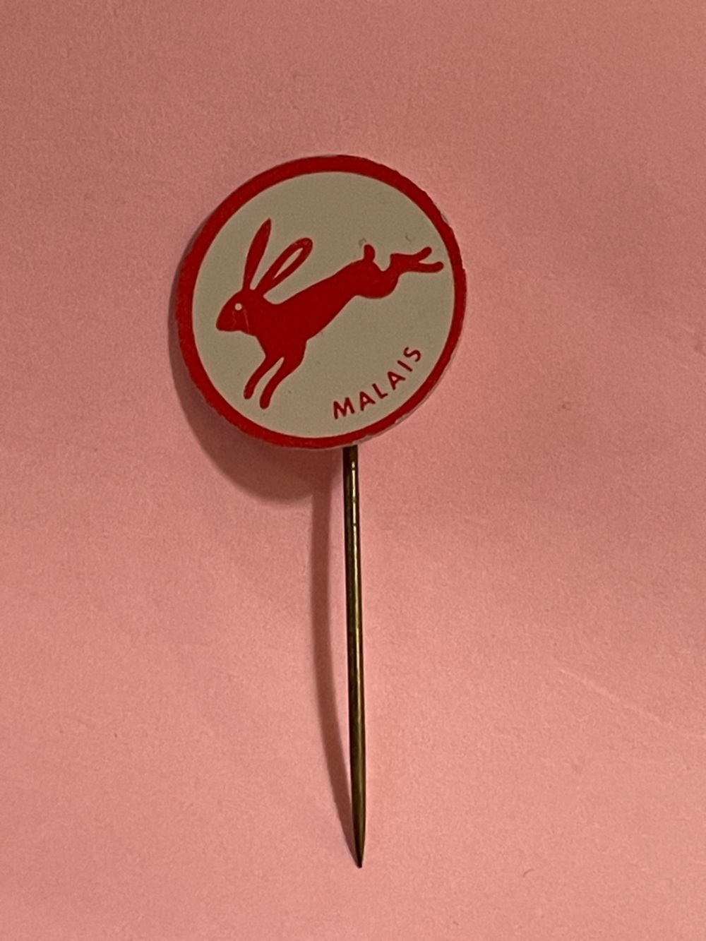 Vintage Tin Rabbit Advertising Pin #9963